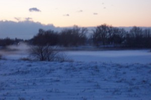 Winter Fog over the lake out back