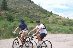 Britton and Matt Mtn Biking