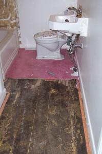 Bathroom floors before