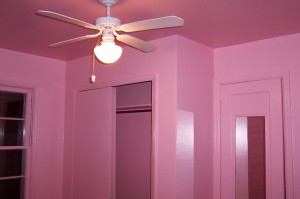 Pink room with Fan