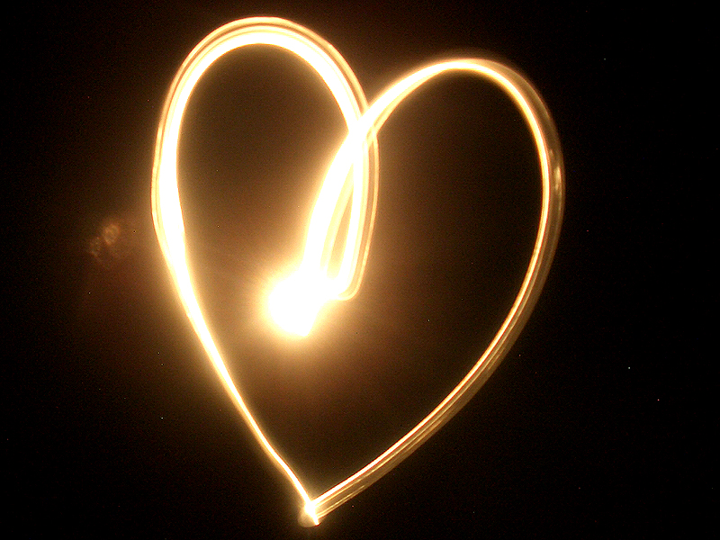 heart in lights