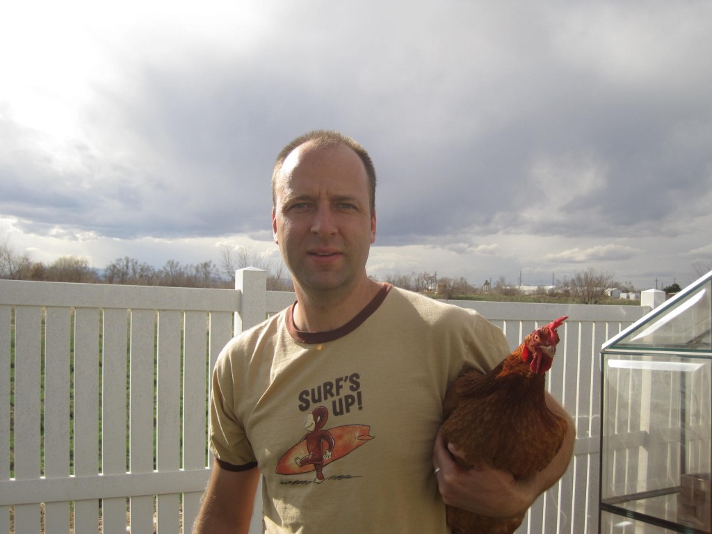 Britton with chicken