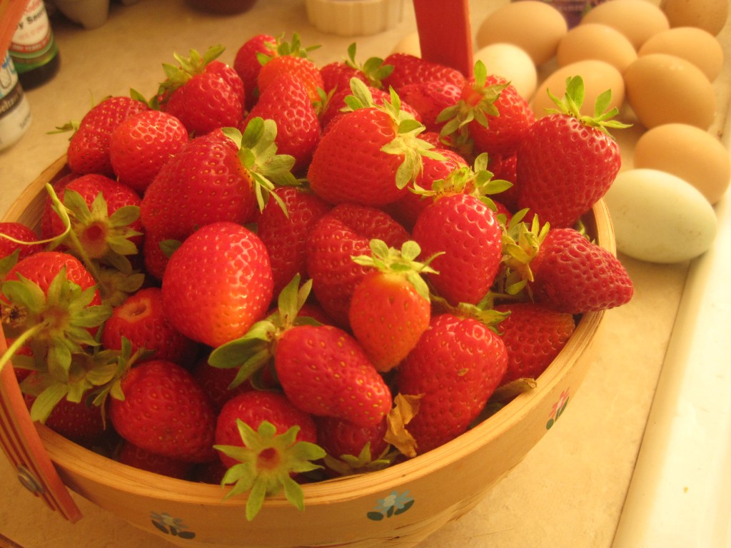 Strawberries and eggs