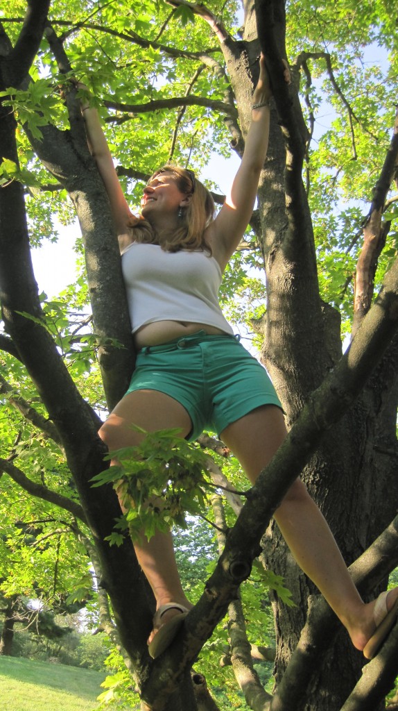 Cassie in a tree