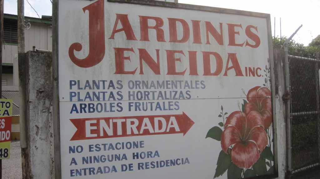 Jardines Eneida sign