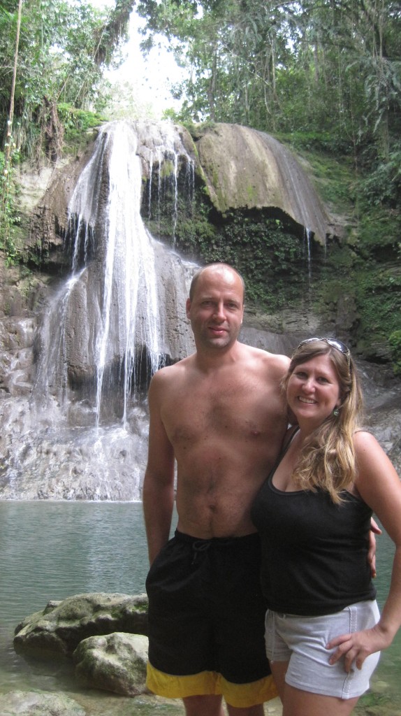 At the waterfall