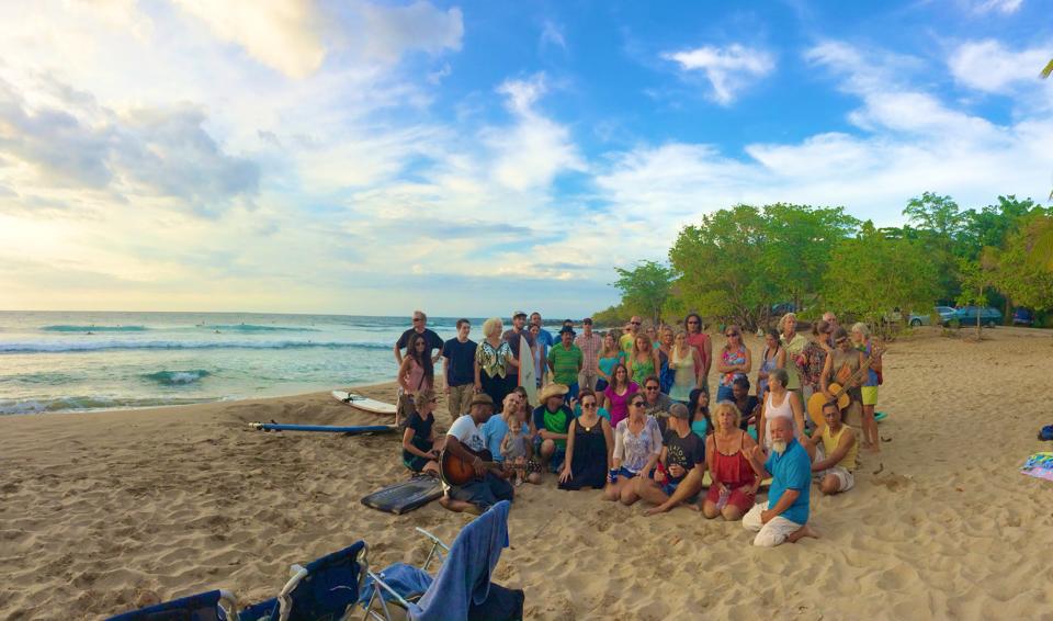 Group on the beach