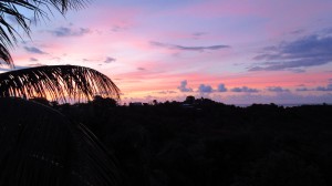 Sunset from deck