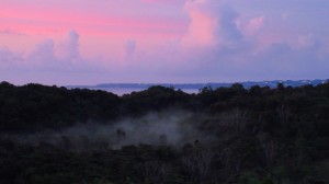 Sunset over aguadilla