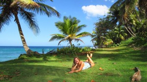 Relaxing on the grass Cassie