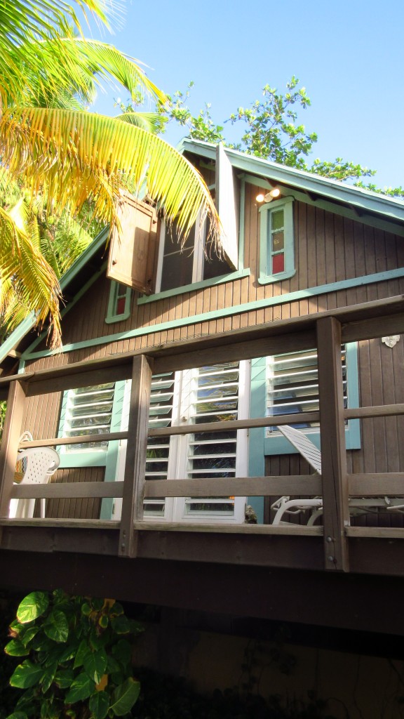 wood house by beach