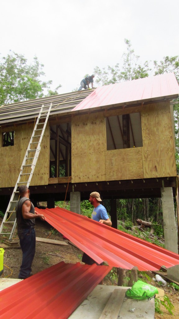 roof panels going up