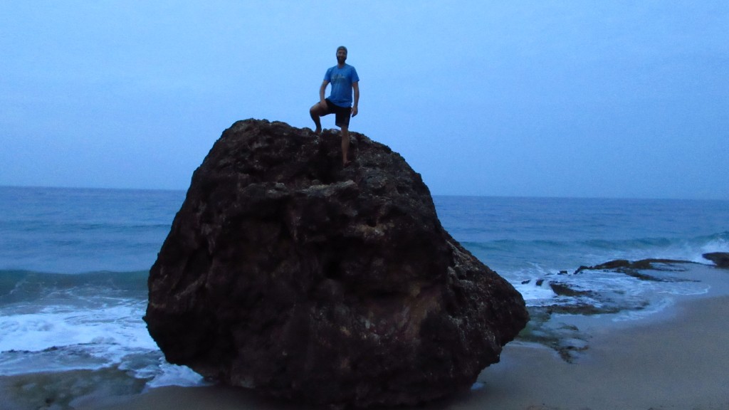 Britton on rock