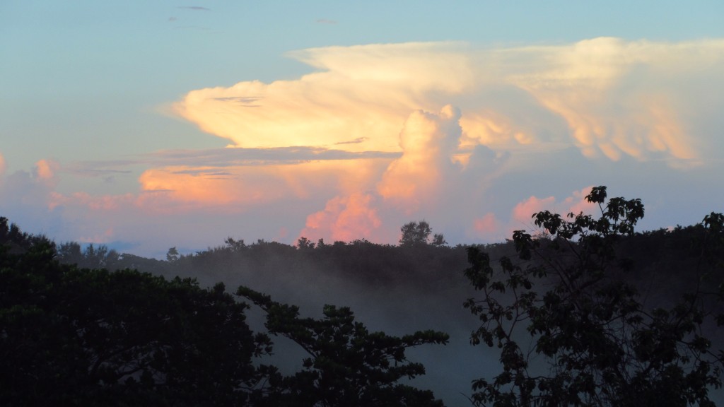 Clouds forming