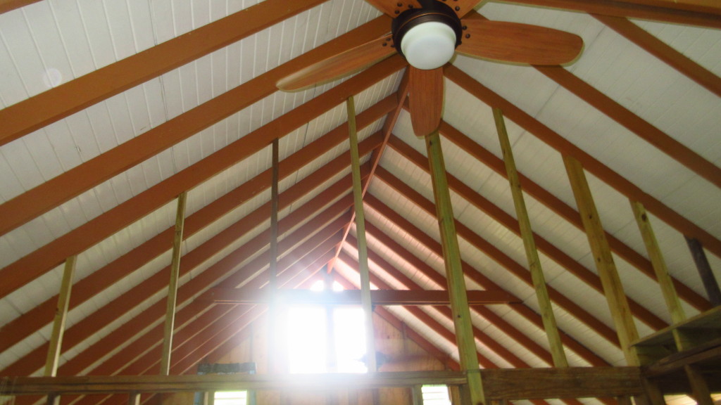 Wall Ceiling and Fan in Cabin