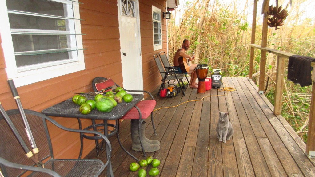 Playing music on porch2