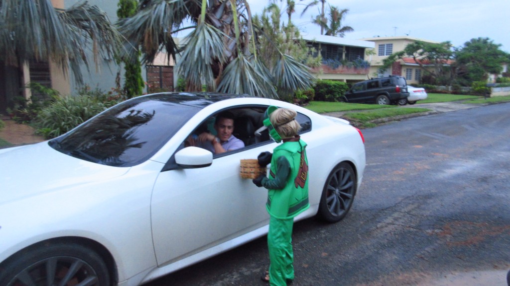 Halloween from a car