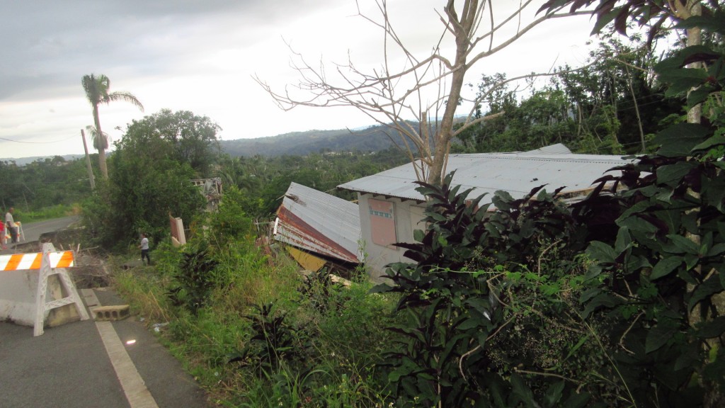 Collapsed Road and House